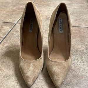 Suede tan heels